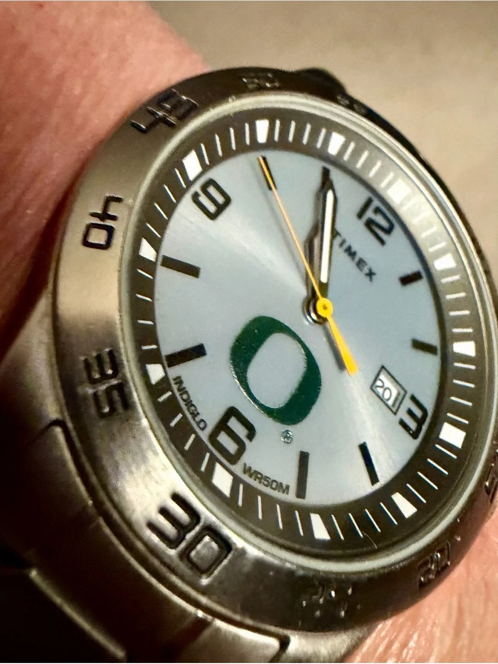 Vintage Timex Tribute Collegiate Citation 42mm Quartz Watch Oregon Logo “O”